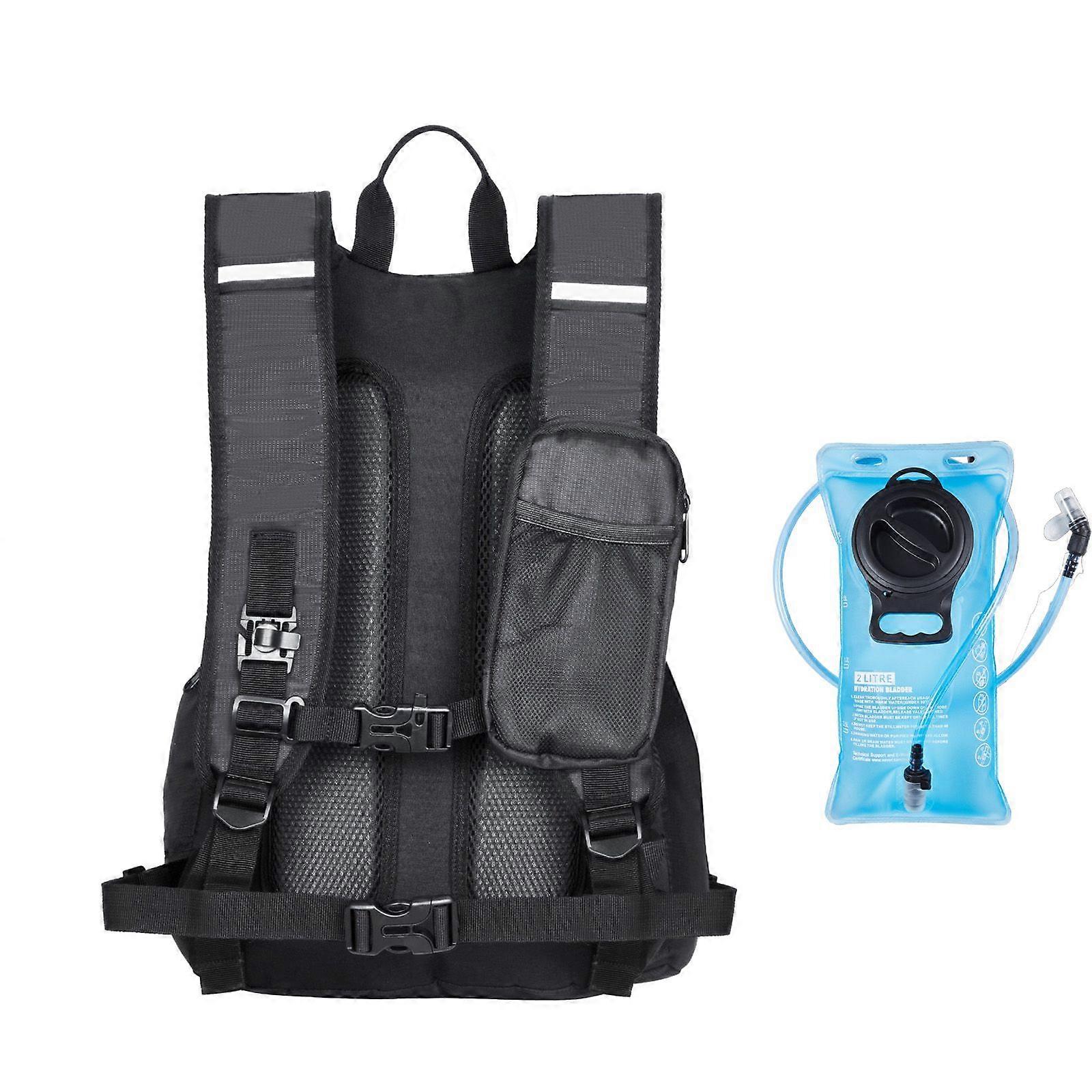 Sac à dos d’hydratation, sac à dos d’hydratation isolé de 25 L avec poche à eau en TPU de 2 L, sac à dos d’eau de randonnée avec rangement
