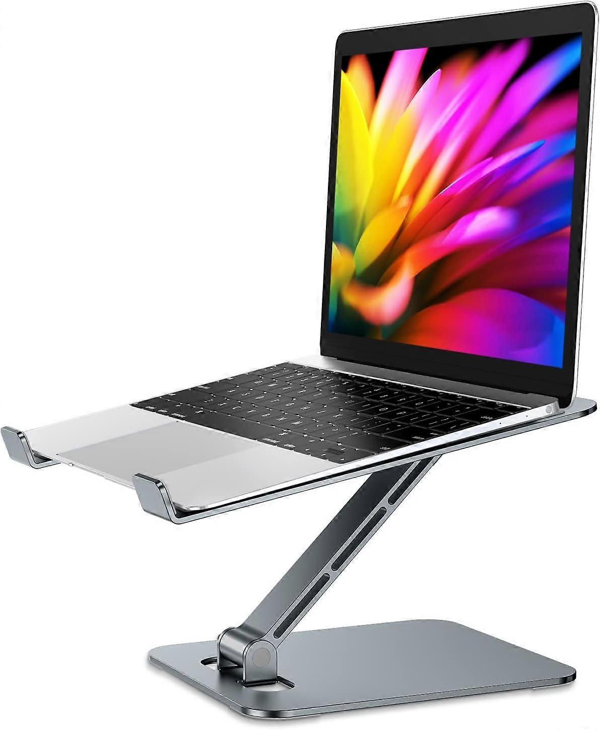Laptop Desk, Ergonomic Foldable Computer Stand with Adjustable Height, Ventilated Aluminum Alloy Laptop Riser