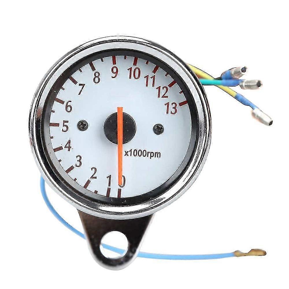 Universal Motorcycle Scooter 13000rpm Analog Tachometer Gauge Night Light