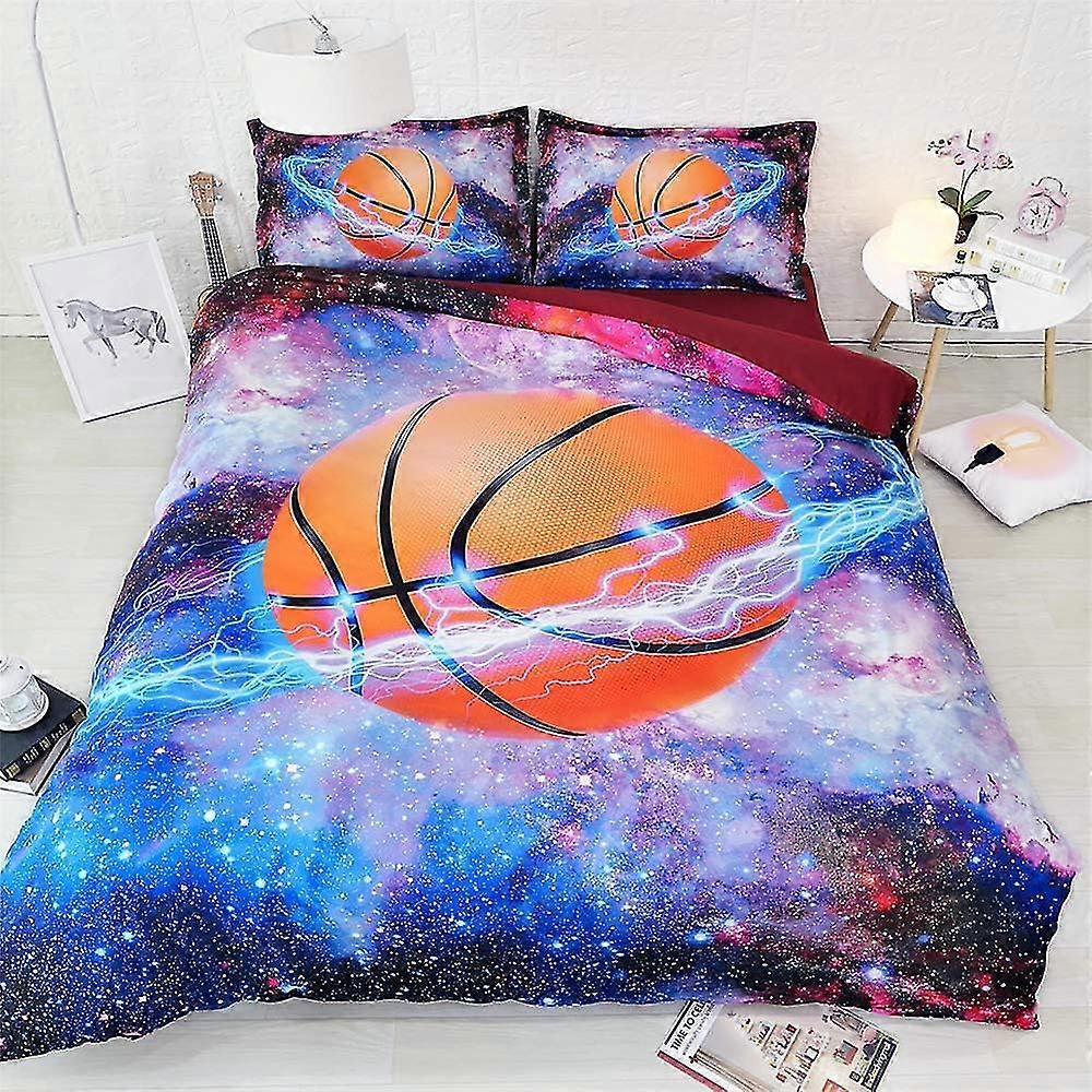 Conjunto de Cama Macio e Antiácaro 400 Fios 100% Algodão Conjunto de Capa de Edredão Desportiva 3 Peças (1 Capa de Edredão + 2 Fronhas)