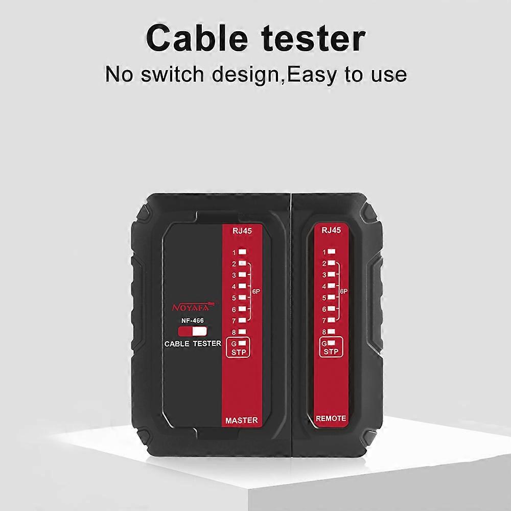 NOYAFA NF-466 Network Cable Tester POE Wire Checker Launcher & Receiver UTP & STP Cable Continuity Tester RJ45/RJ11/R]12/CAT5/CAT6/CAT7 UTP Wire Test