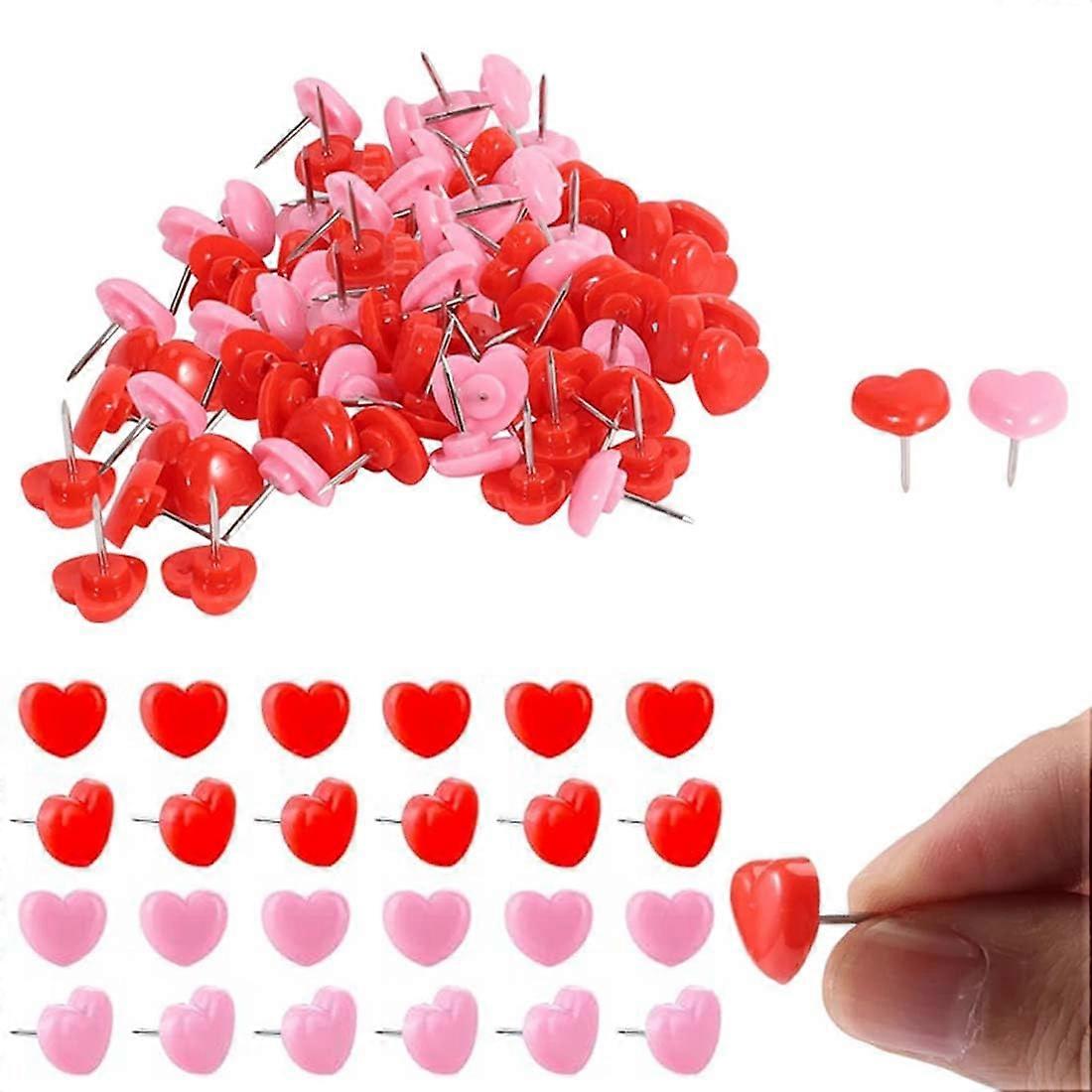 Pack of 100 Drawing Pins with Plastic Box, Rice Head Push Pins for Cork Boards, Bulletin Boards, and DIY Projects