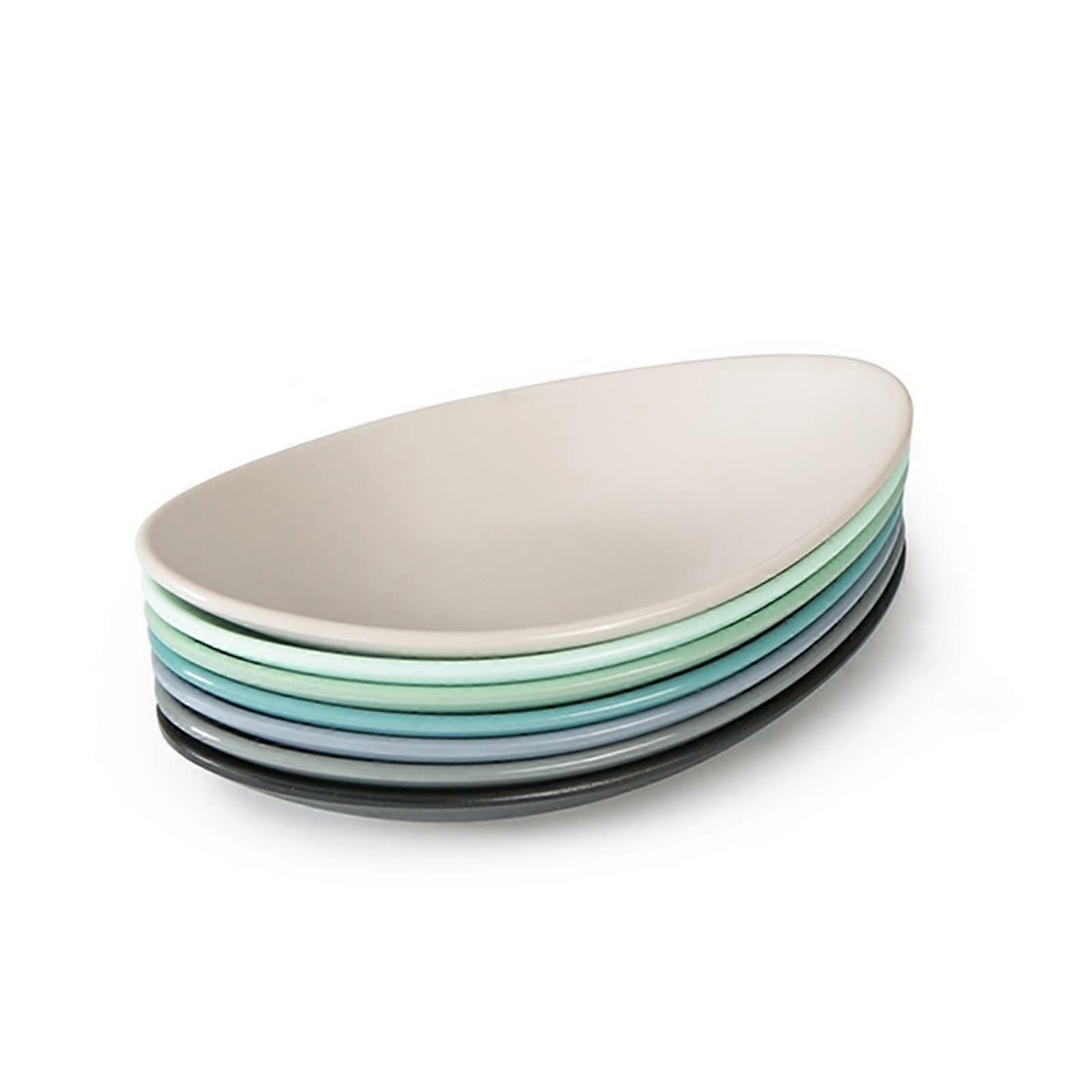 Small Plate Set, Matt Finish Dinner Plate, Fruit and Snack Plate, 7 Pieces Gold Salad Plate, Spice Plate Size