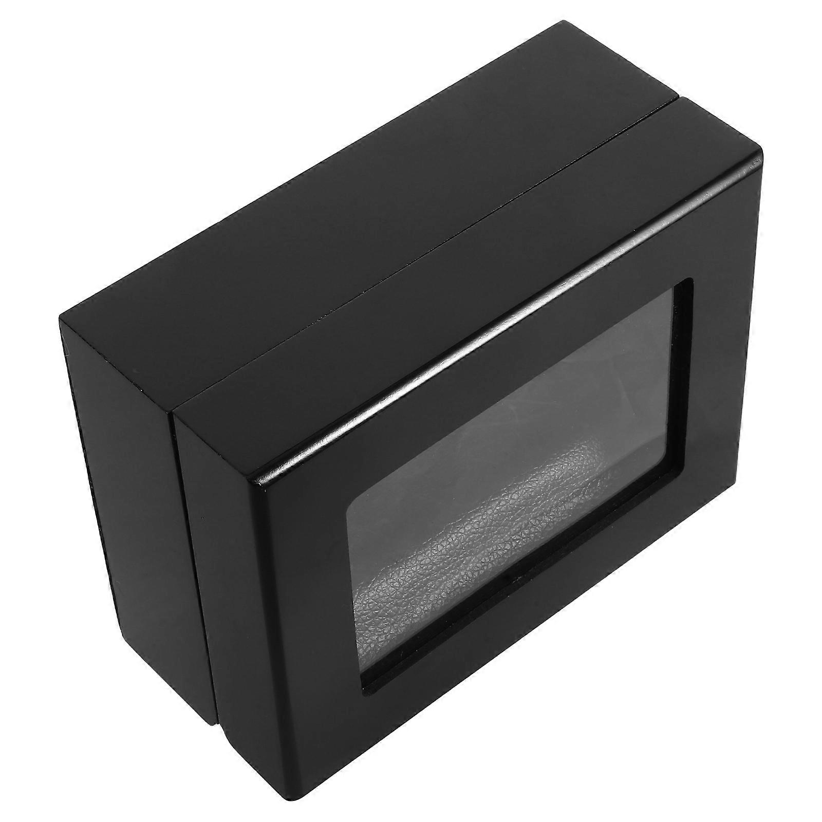Elegant Black Wooden Jewelry Box for Rings – Championship Ring Display Case for Weddings, Proposals & Special Occasions – Multipurpose Storage for