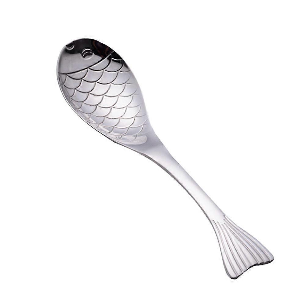 Long Handle Soup Spoon Metal Serving Spoons Modern Comfortable Cutlery For Work Lunch 1Pcs