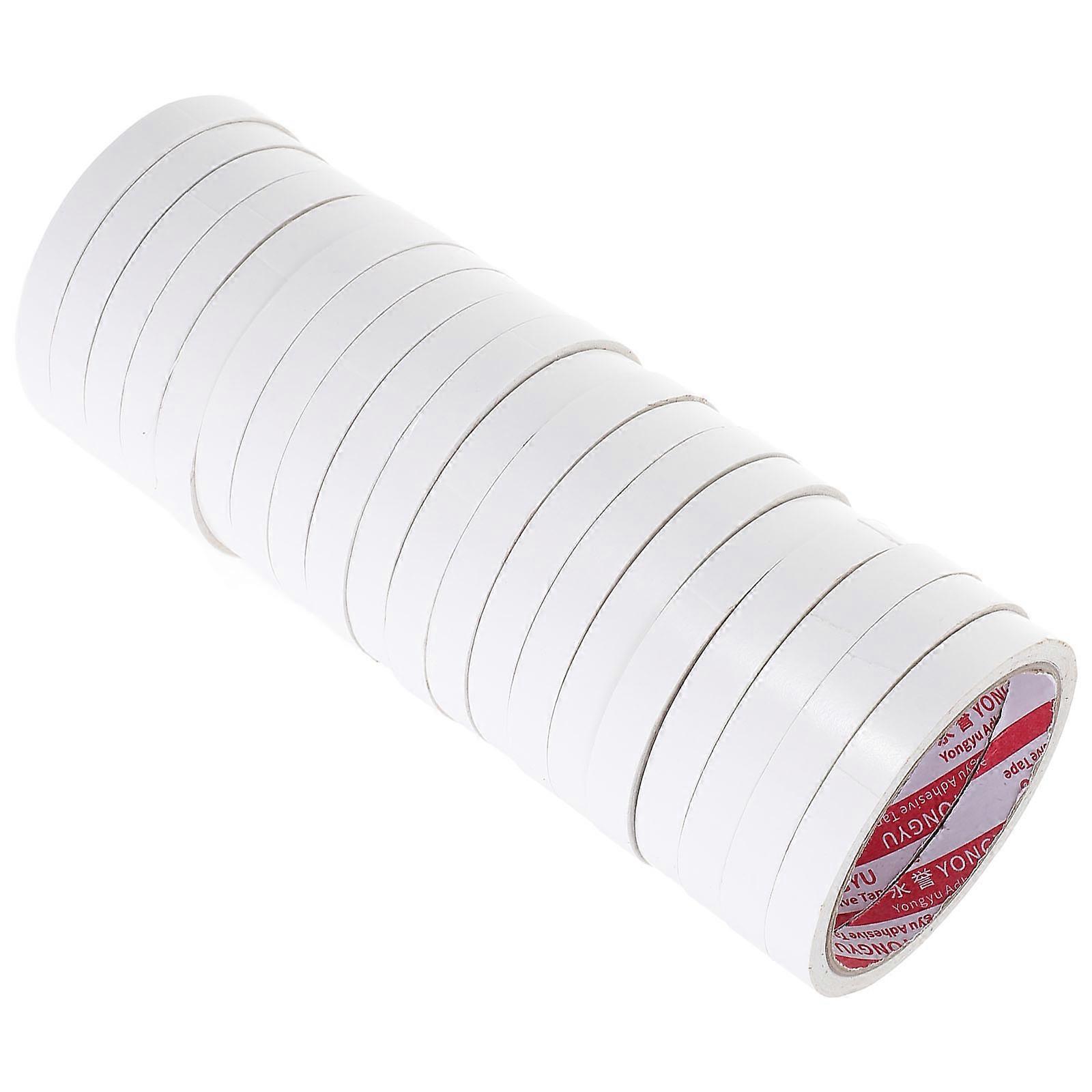 Double Sided Tape White for Craft 20Pcs Strong Adhesive Paper Tape Rolls