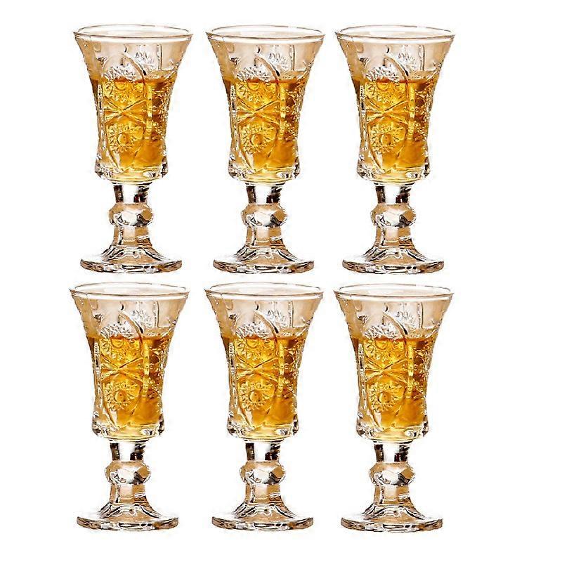 Lead-Free Shot Glasses Set of 6, Heavy Base 34ml Clear Glass Cups for Tequila, Vodka, Whiskey