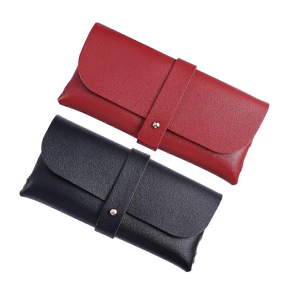 PVC Glasses Case with Nail Buckle Closure Scratch Resistant & Durable Storage Pouch for Sunglasses & Eyewear Protection