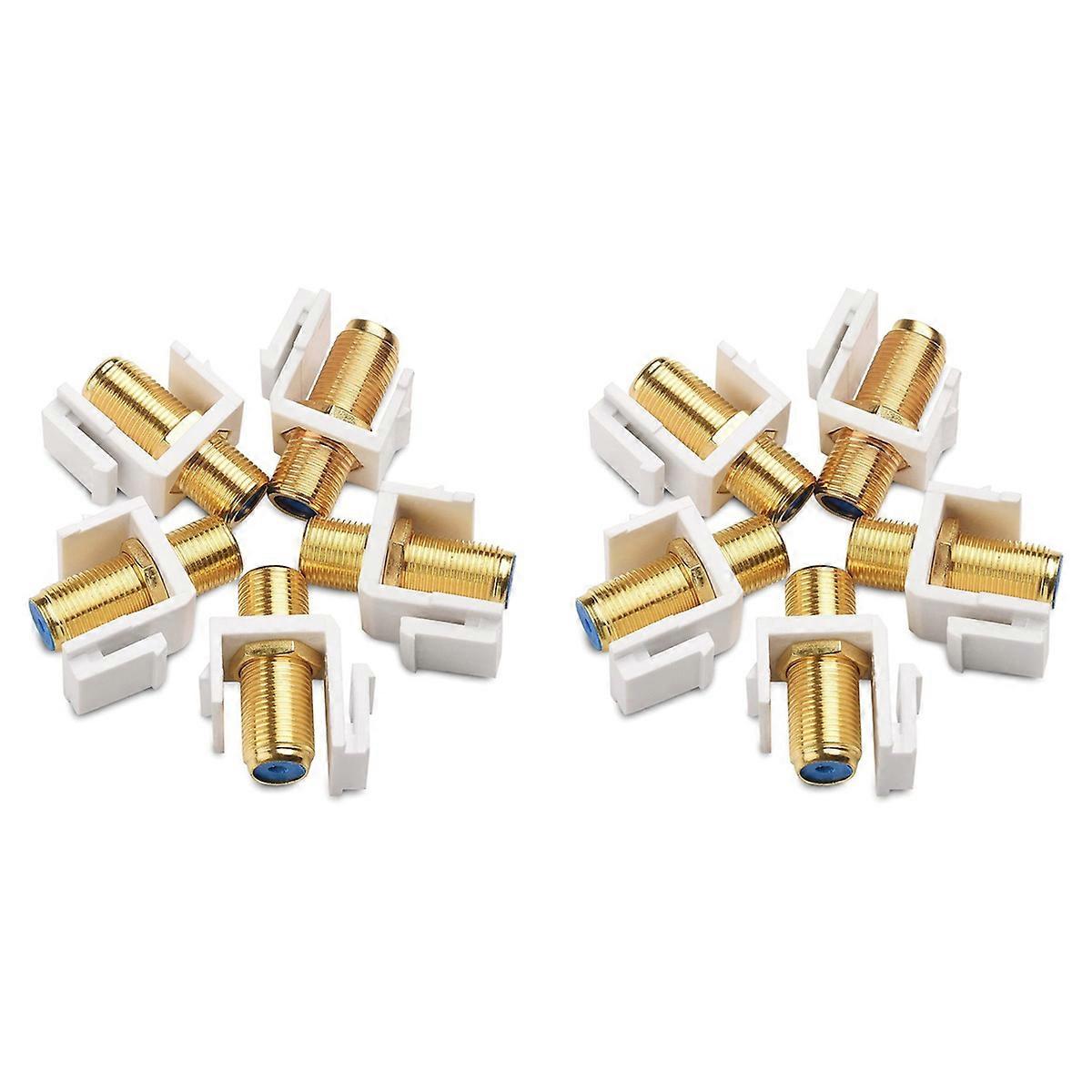 5 Pack RG6 Jack Insert, Coaxial Jack Insert Gender Changer