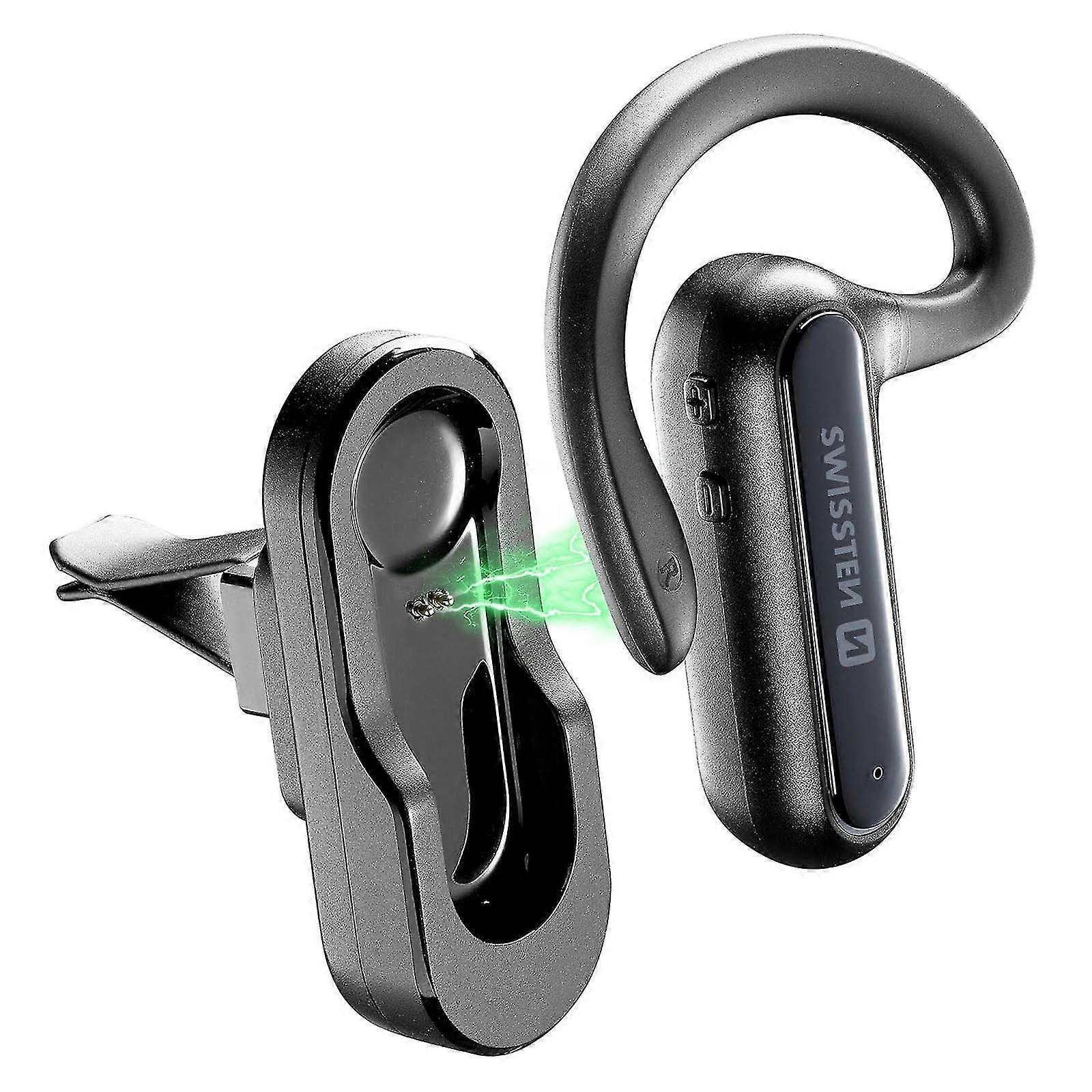 Swissten Dock Earpiece Bluetooth Earpiece, Charging Stand,