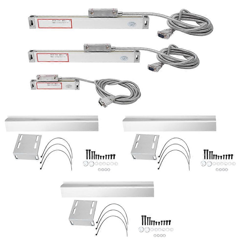 3PCS 2AE/3AE Axis Readout DRO Aluminum Alloy Linear Scale Hand Operated Tools for Machine