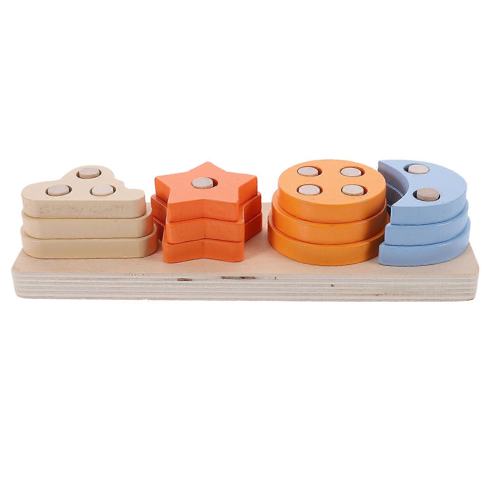 Bird Block Puzzles Parrot Intelligence Wooden Block Playing Toy Cockatiels 21x7x4.3cm Entertainment 1 Set
