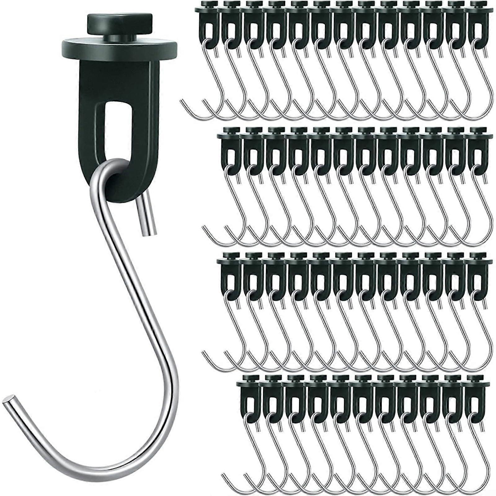 Greenhouse clips and Shook set for easy gardening, 50 clips and 50 hooks for securing plants and organizing tools.