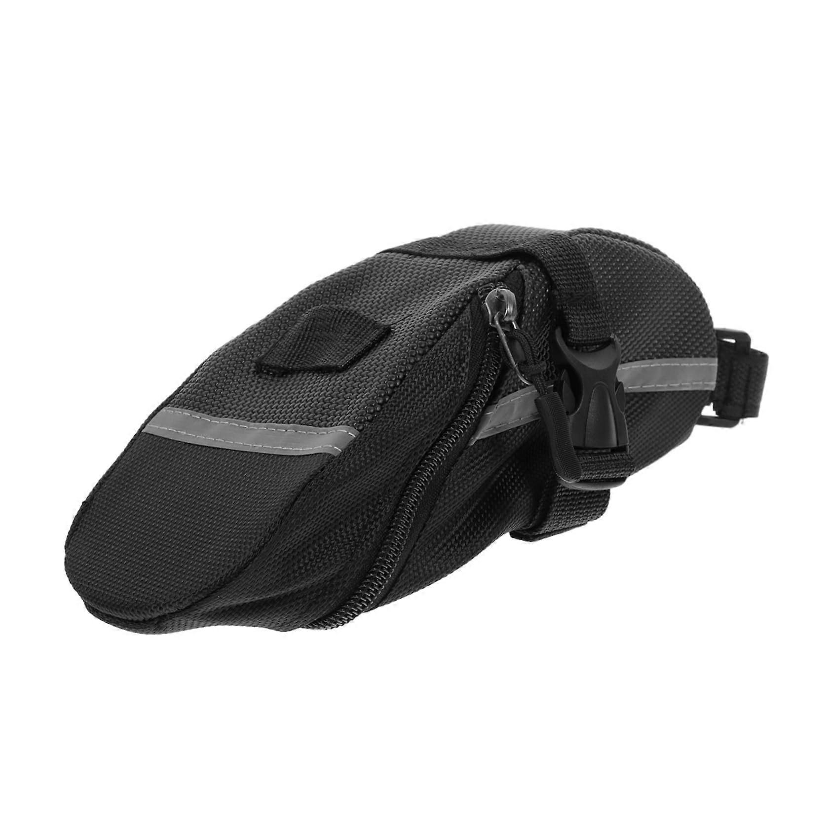 Reflective saddle bag for bicycle Expandable bicycle bag Compatible with various saddle shapes for safe riding at night