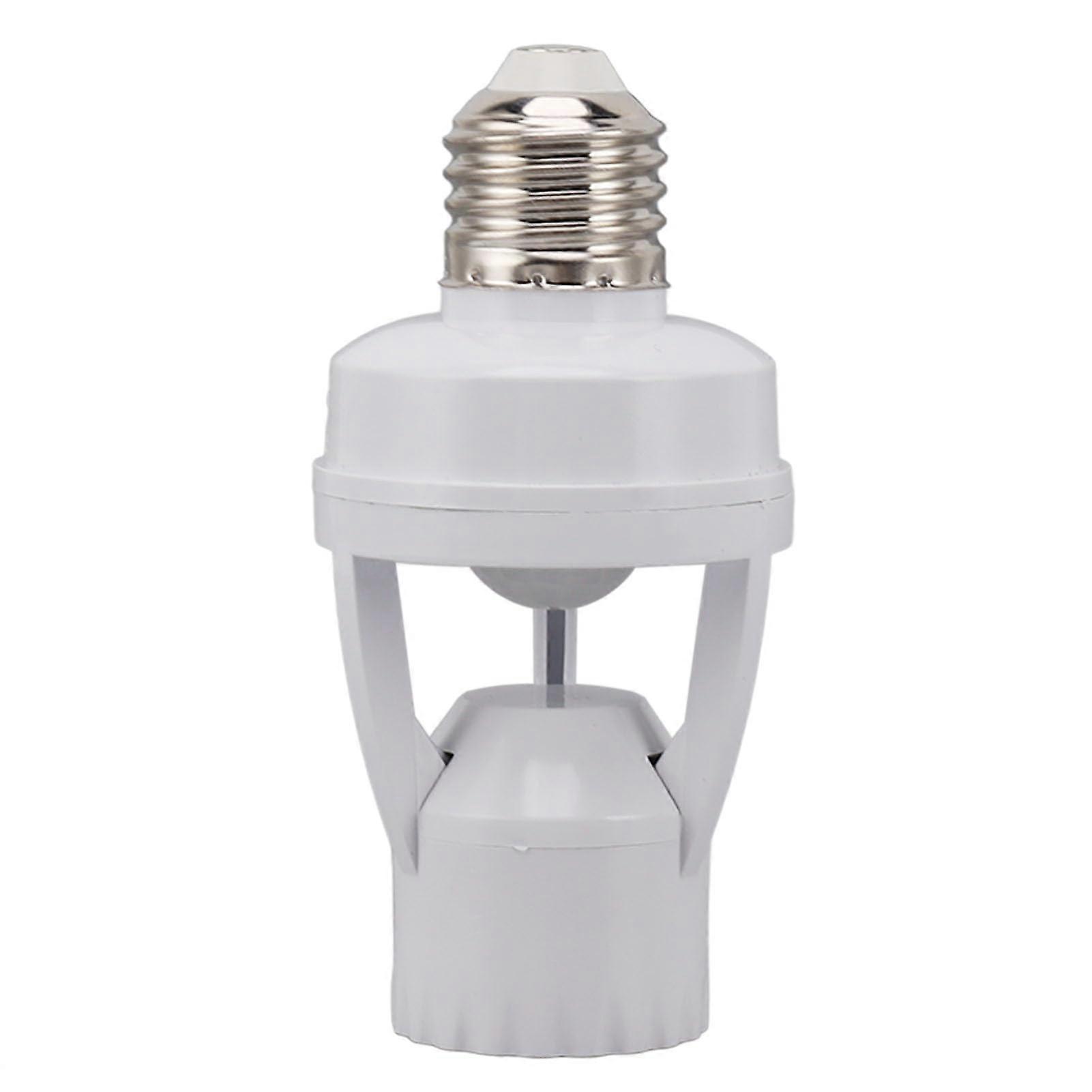 Motion Sensor Lamp Holder PIR Motion E27 Screw Bulb Adapter Motion Activated Lamp Holder Auto On/Off Motion Safety Bulb Holder