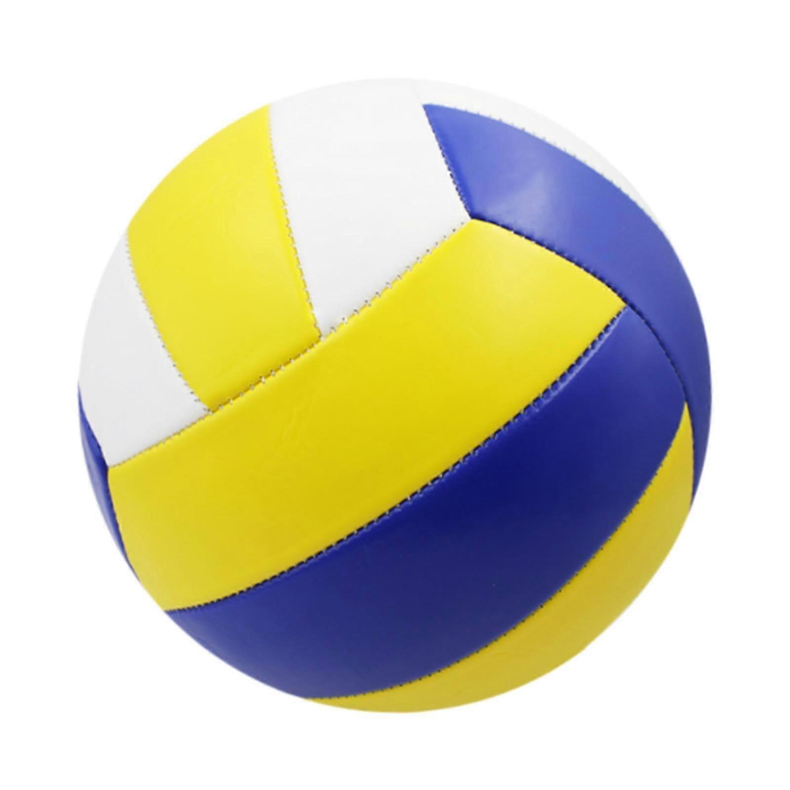 Volleyball Size 5 Official Ball For Beach And Sand, Pool Play, Yellow Blue White, Suitable For Adults And Children