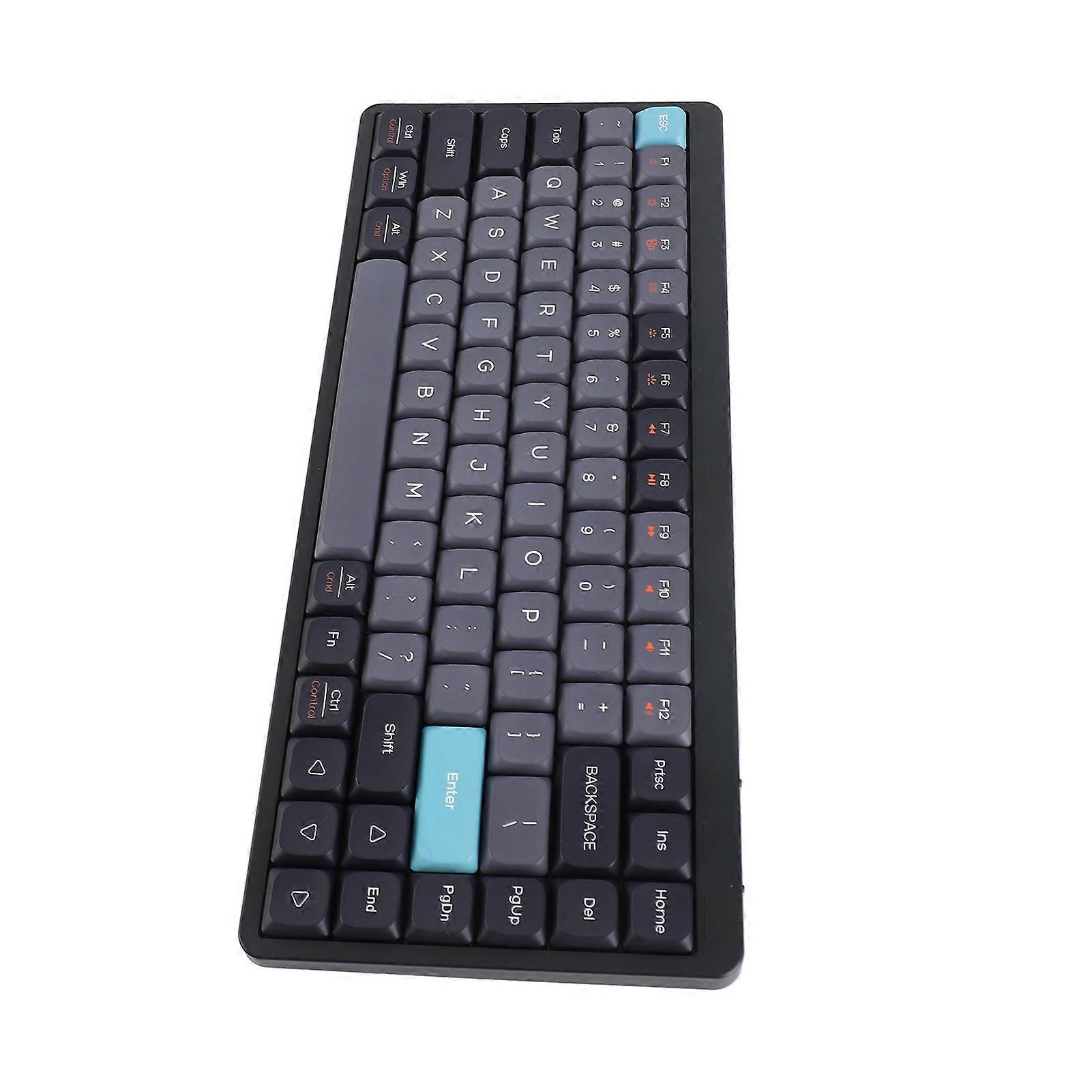 Wireless Mechanical Keyboard 84 Keys 2.4G+BT5.0+Type C 3 Connections 75% Low Profile Layout Keyboards RGB Light Effect for Tablet Laptop Smartphone