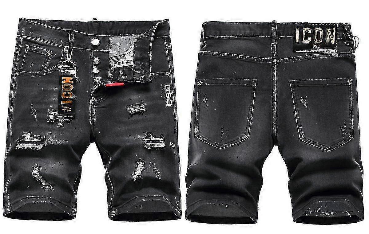 Men Short Jeans New Dsq2 Hole And Jeans Stretch