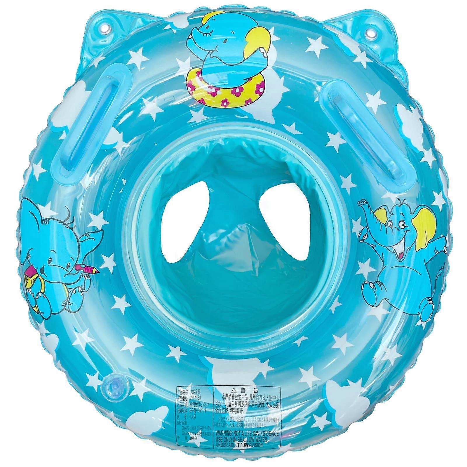 Baby Pool Float, Inflatable Swim Ring with Double Handle, Kids Bathtub Toy, Pool Accessories for Kids and Toddlers