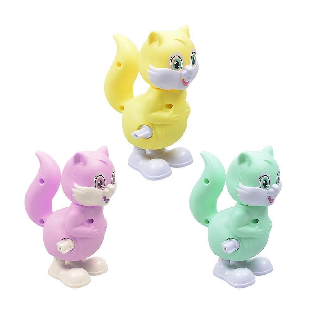 Clockwork Drive Squirrel Toys For Children Hand-Eye Coordination Development Assorted Color 3Set