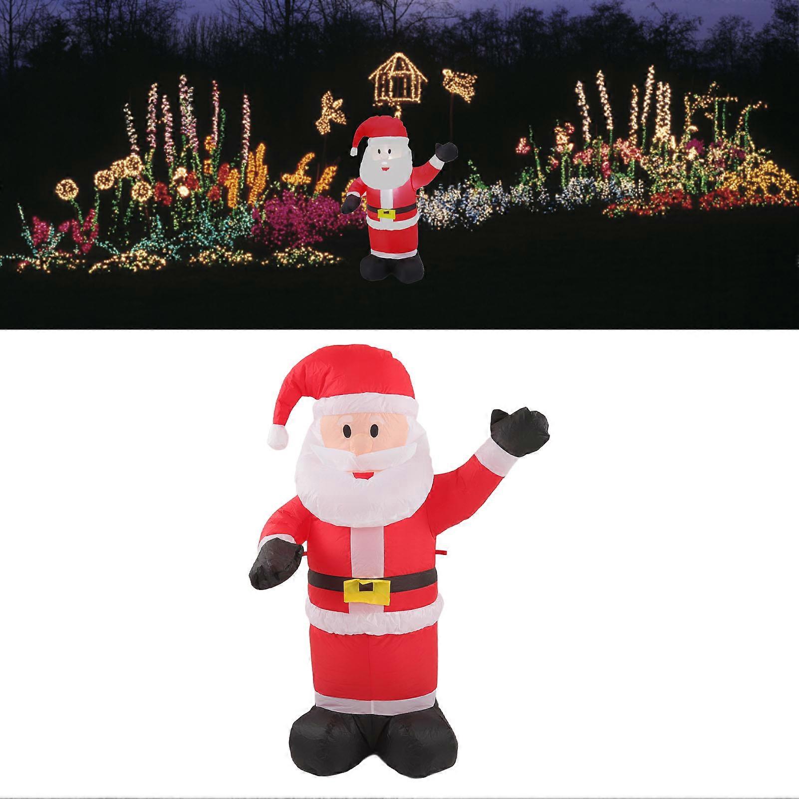 Père Noël gonflable Père Noël résistant à la déchirure imperméable Décoration gonflable du Père Noël avec lumières LED