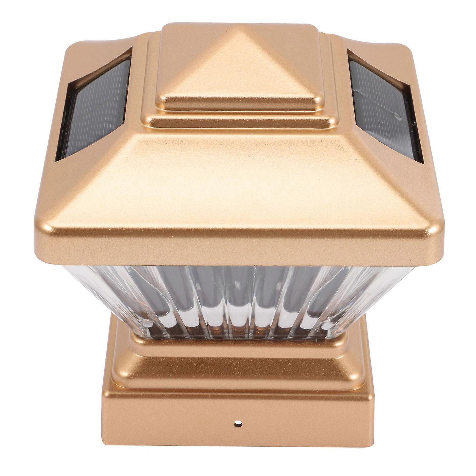 Solar Powered Outdoor Post Light Garden Lamp Decor for Courtyard Patio Automatic Off Long Illumination