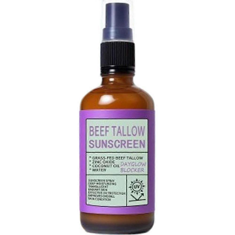 Spray de crème solaire de suif de bœuf, crème solaire Dayglow Blocker avec huile de noix de coco d’oxyde de zinc