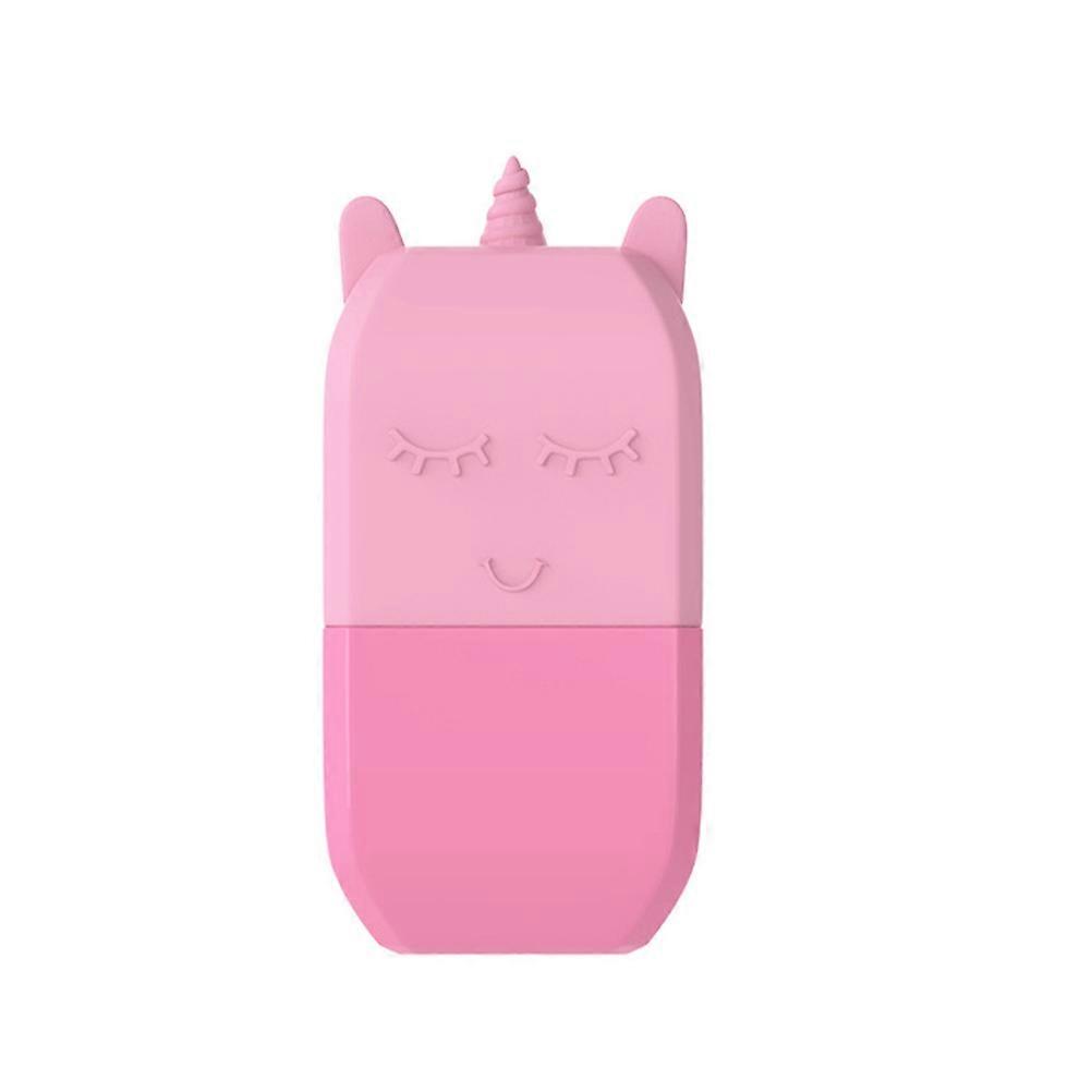 Silicone Facial Ice Pack Unicorn Face Ice Cube Tray For Facial Care Post-Exercise Recovery Pink 11.5x6cm