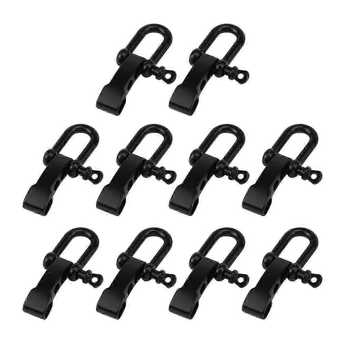 10Pcs Paracord Bracelet Shackle Buckle, Bow Anchor Shackle Clasp D Shackle Clip Adjustable for Surv