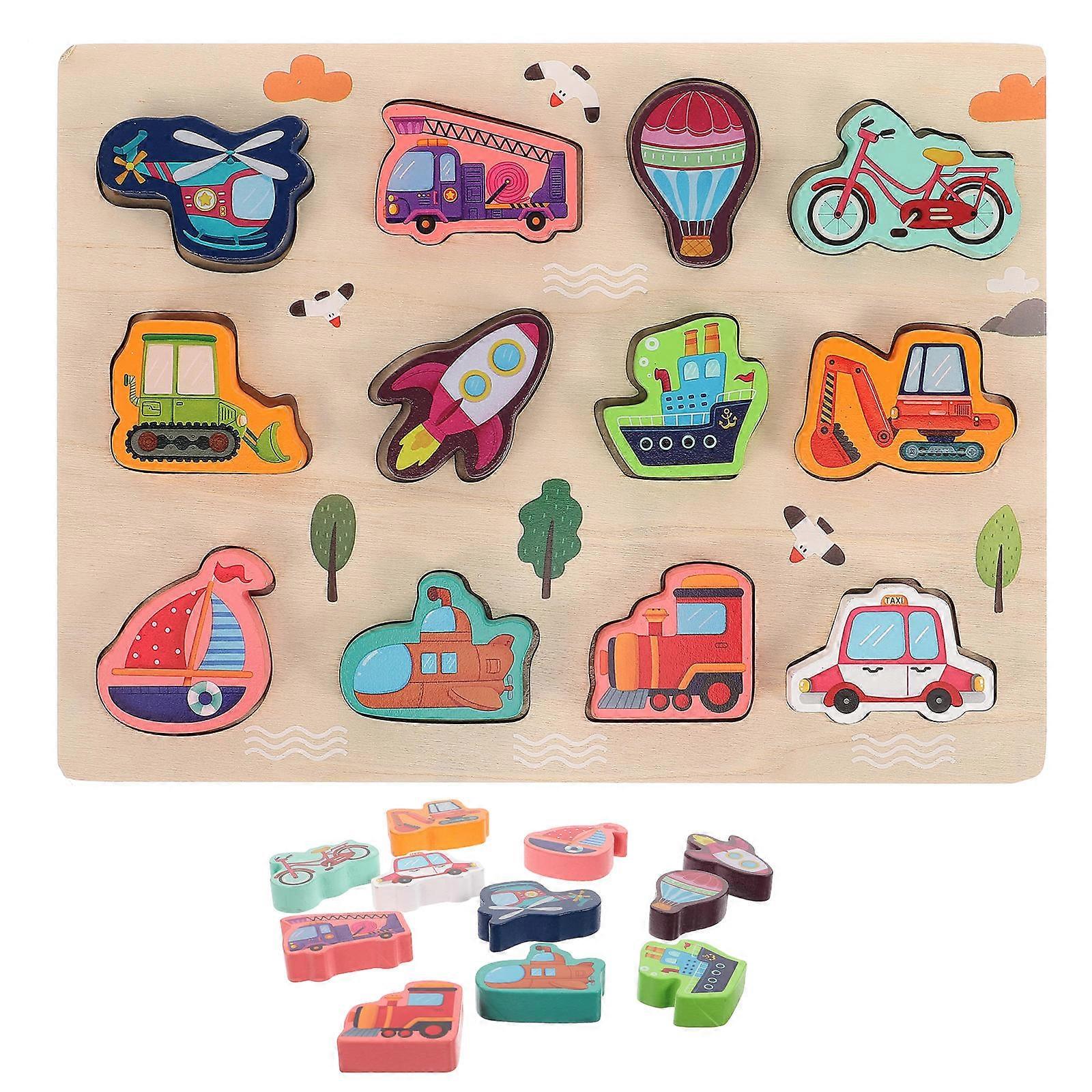 1 Set Puzzle Traffic Transportation Shape Matching Game for Cognitive Development, Safe and Smooth Fun