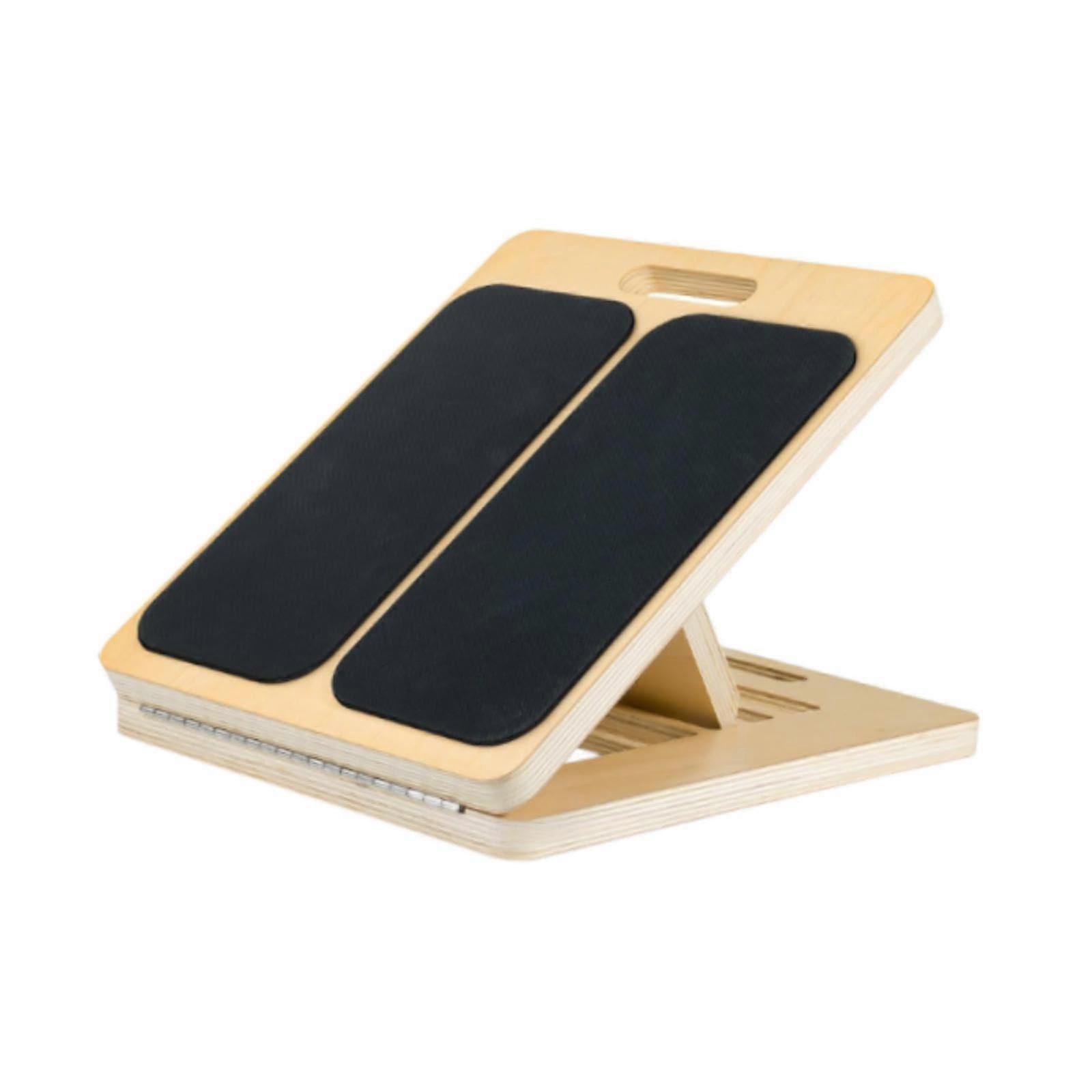 Incline Board Folding, Wooden Calf Stretcher and Foot Extensor, Non-Slip Surface Training Device