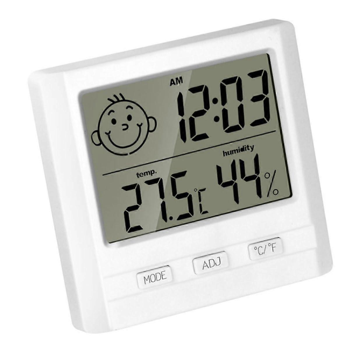 Indoor Thermometer 3 Pack Freestanding Hygrometer Moisture Meter Humidity Sensor White Indoor/Outdoor Temp Display