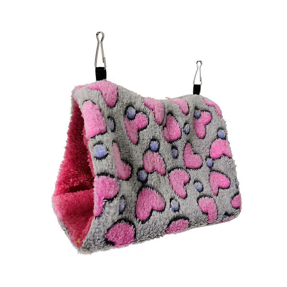 Bird Nest Bed Winter Warm Hanging Comfortable Resting Place For Parrot Pink Medium 1Set
