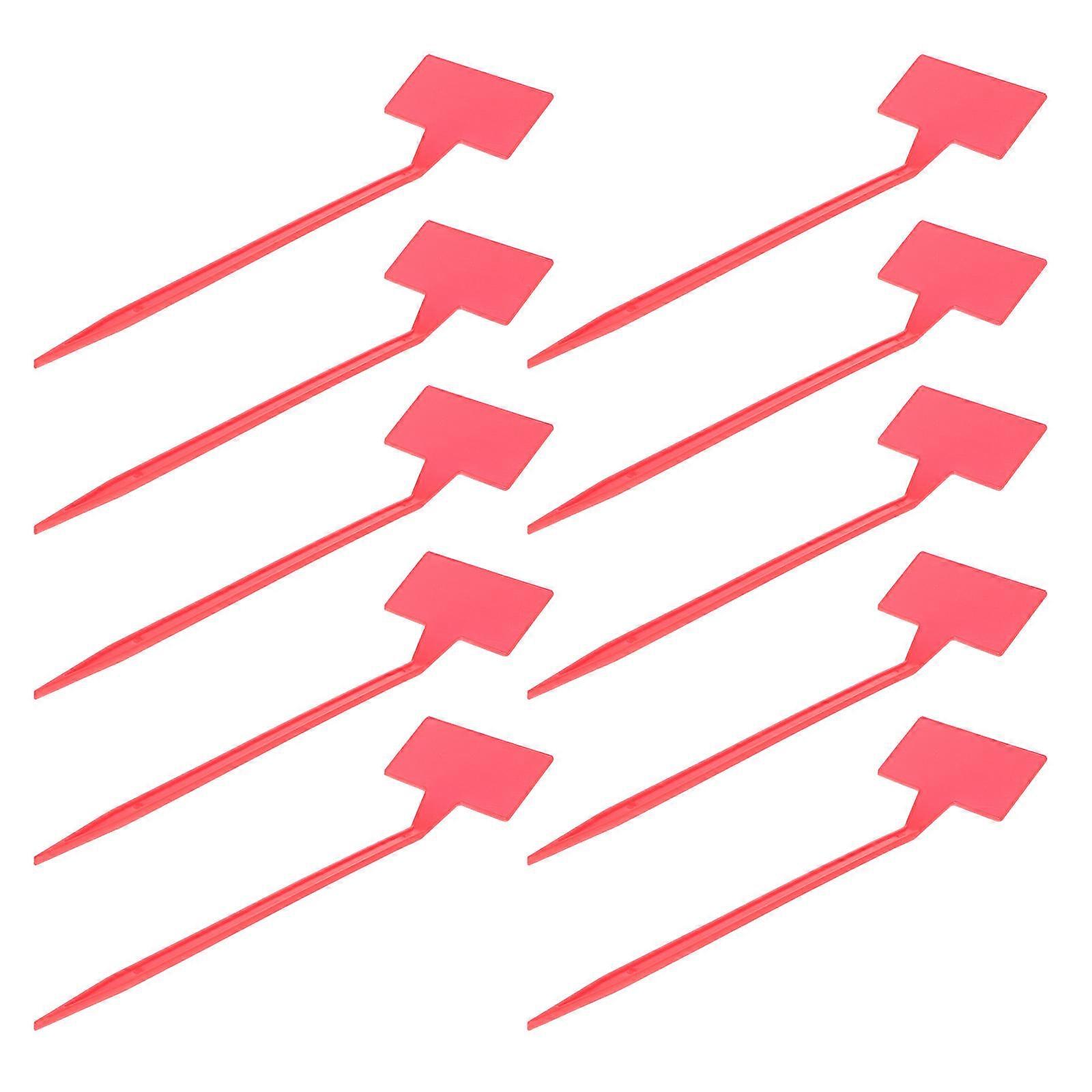 10pcs Reusable Red Plant Labels for Garden Use Made of PP Foldable and Durable Size S