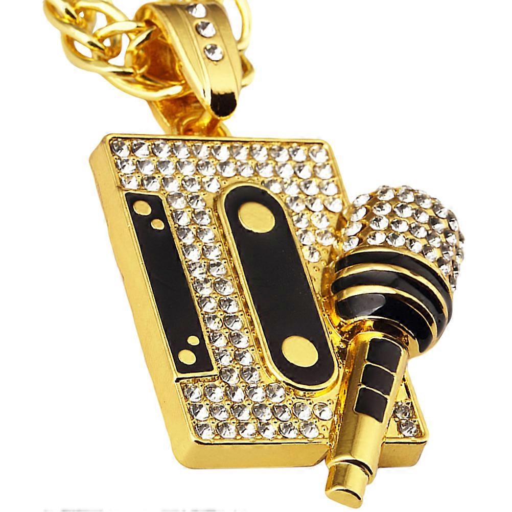 Here's a polished product description for your **Rapper Chain Necklace with Microphone Pendant**:
π€ **Rapper Chain Necklace with Microphone