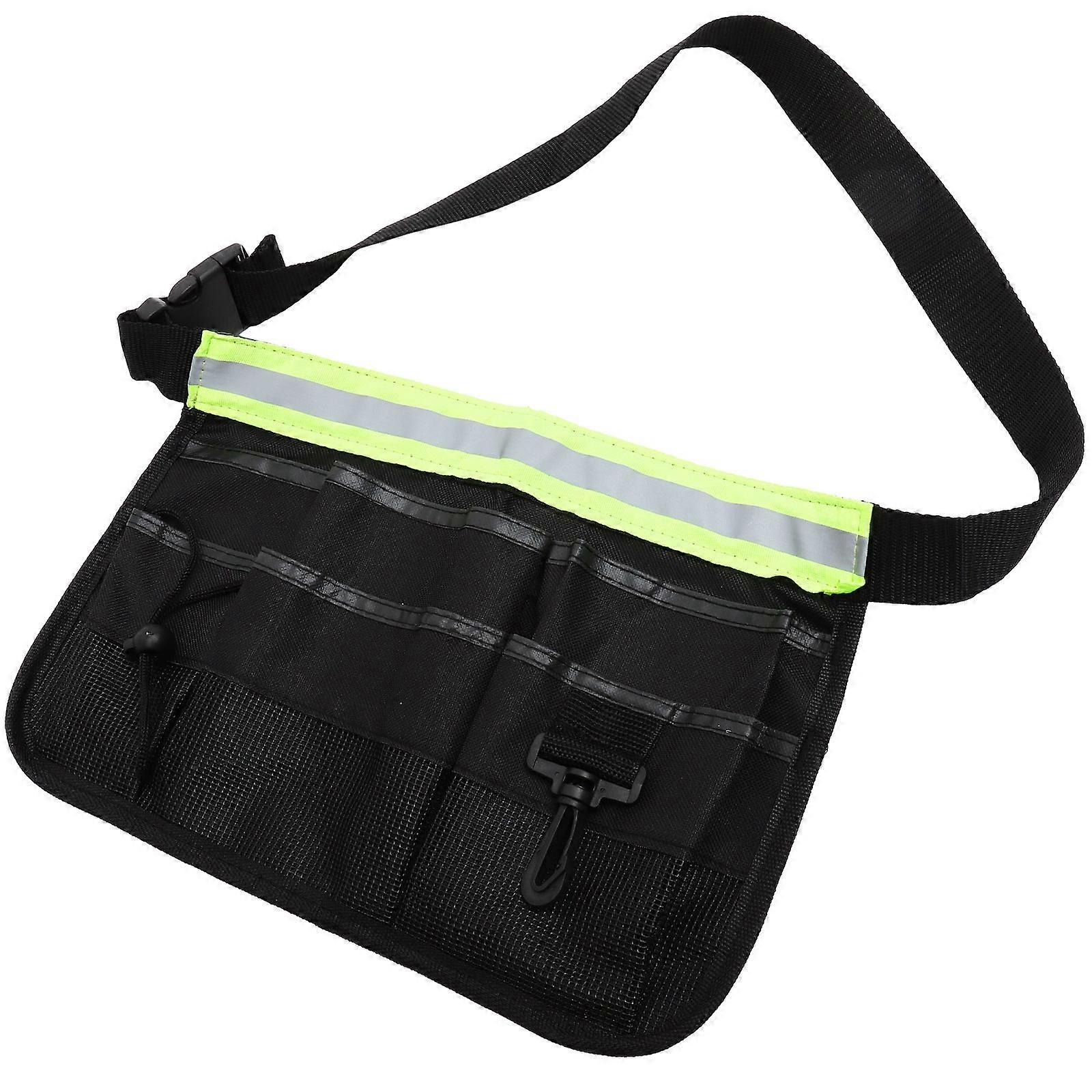 Oxford Cloth Black Utility Tool Belt with 7 Pockets for Garden and Storage adjustable size