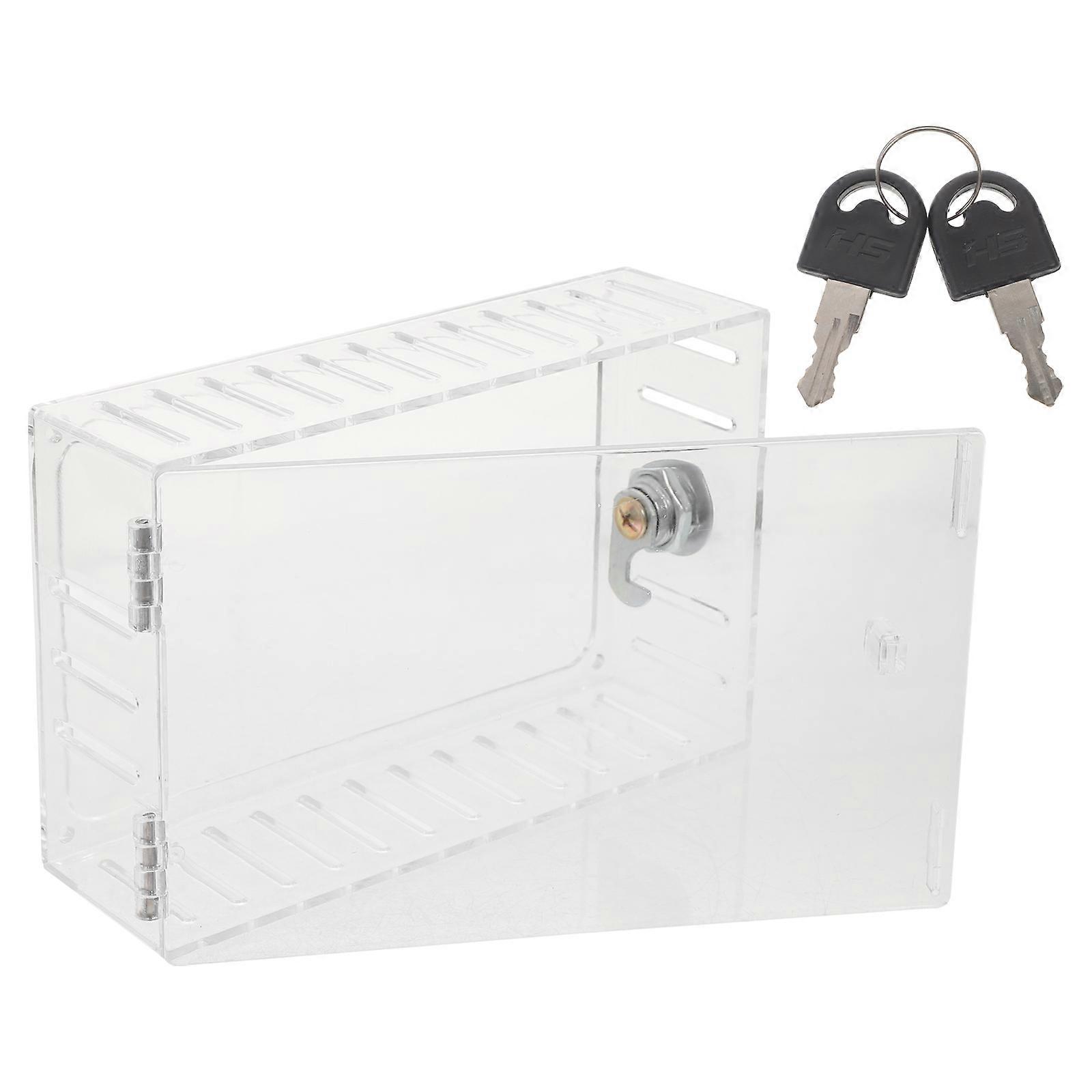 Thermostat Lock Box Universal Design Thermostat Protector Home Use Transparent Acrylic Iron Temperature Control 1 Set