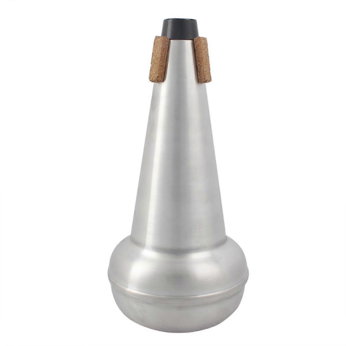 Aluminum Alloy Tenor Trombone Mute Professional Practice Mute Effective Volume Reduction for Home Use Silver Finish