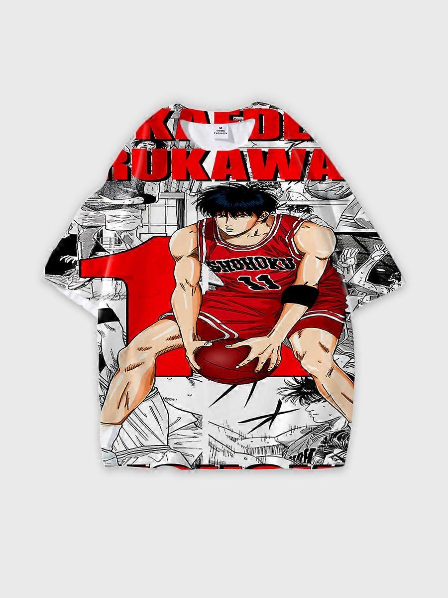 T-shirt round neck Role Pattern loose short sleeve C125