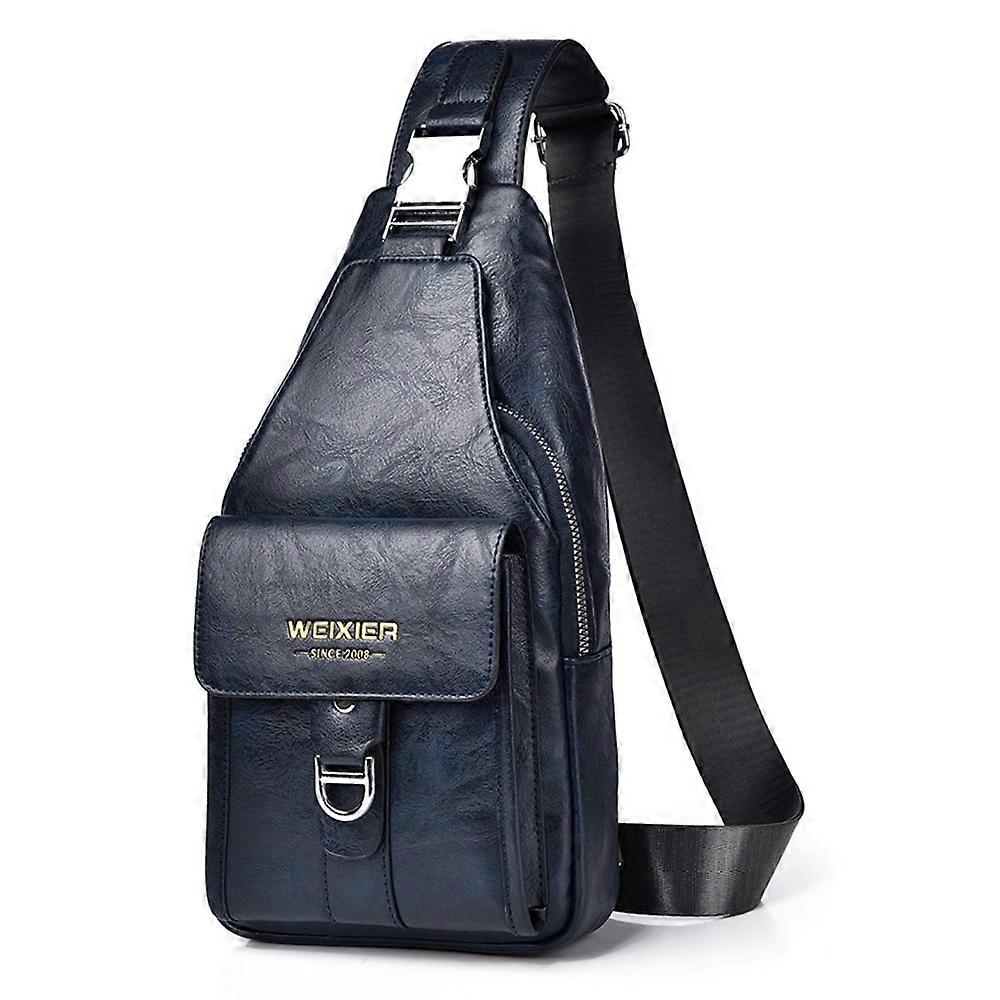 WEIXIER X329 Borsa da uomo alla moda con tracolla singola, idrorepellente e tracolla regolabile
