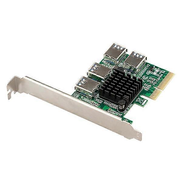PCI-E to PCI-E Adapter 1 to 4 PCI-Express Slot 1X to 16X USB 3.0 Multiplier Riser Card Converter for desktop PC