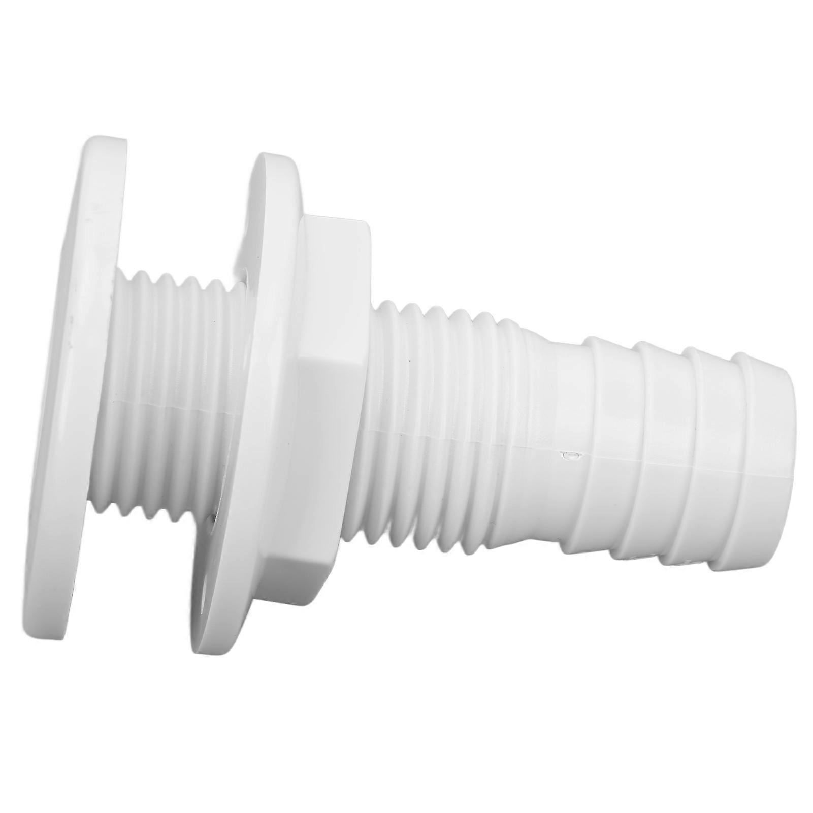 1‑1/8in Boat Through Hull Connection Plastic White Pipe Fitting for Onboard Plumbing System