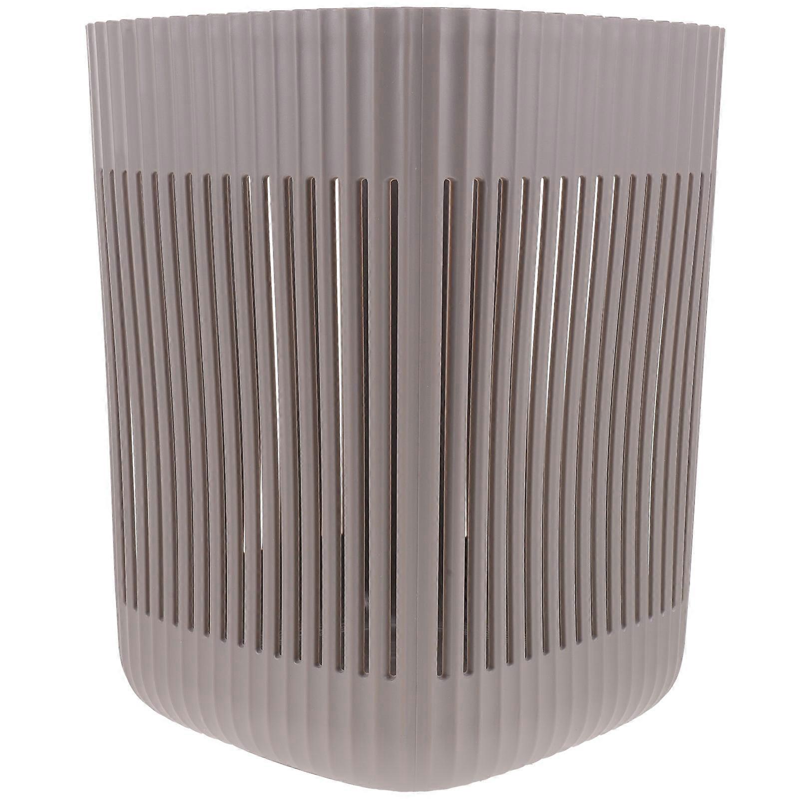 Dark Grey Plastic Trash Can for Home Storage Practical Use in Living Room Kitchen 8.5L