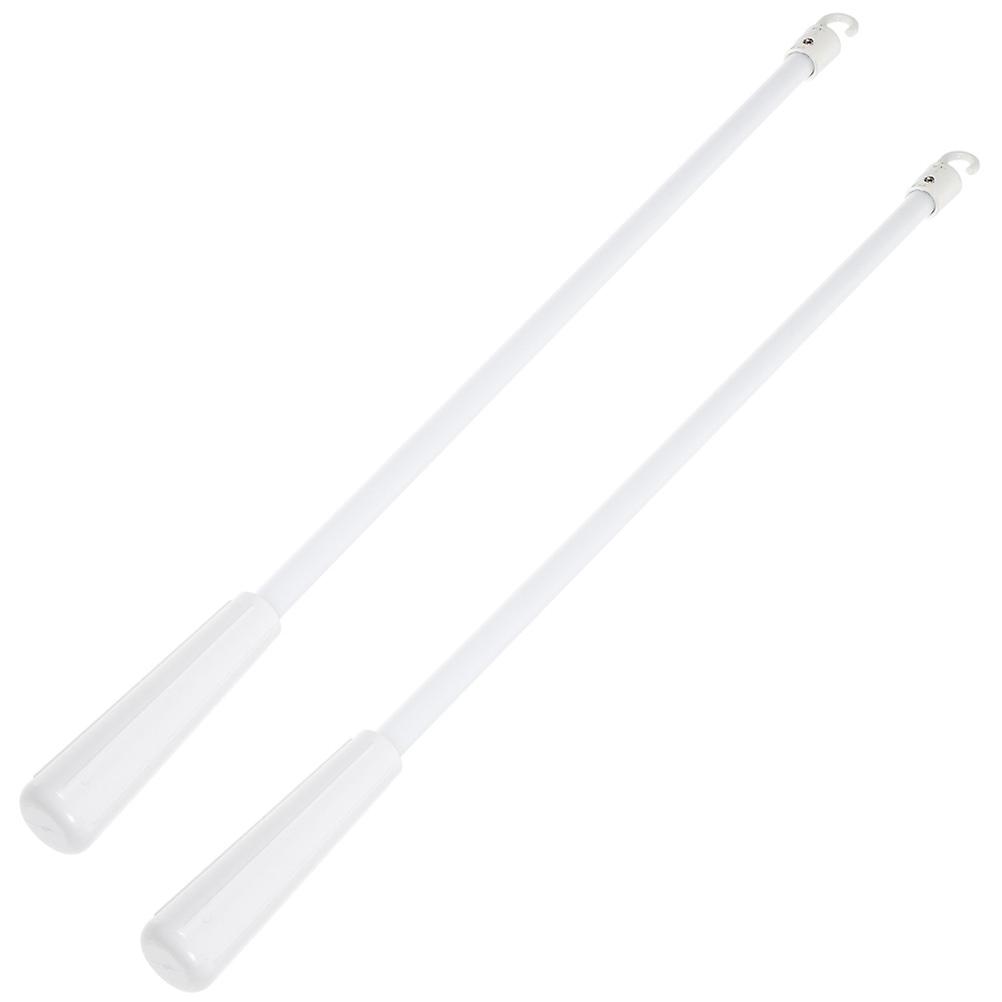 Fiberglass Blind Stick with Hook for Venetian Blind White Reliable and Sturdy 2 Pieces