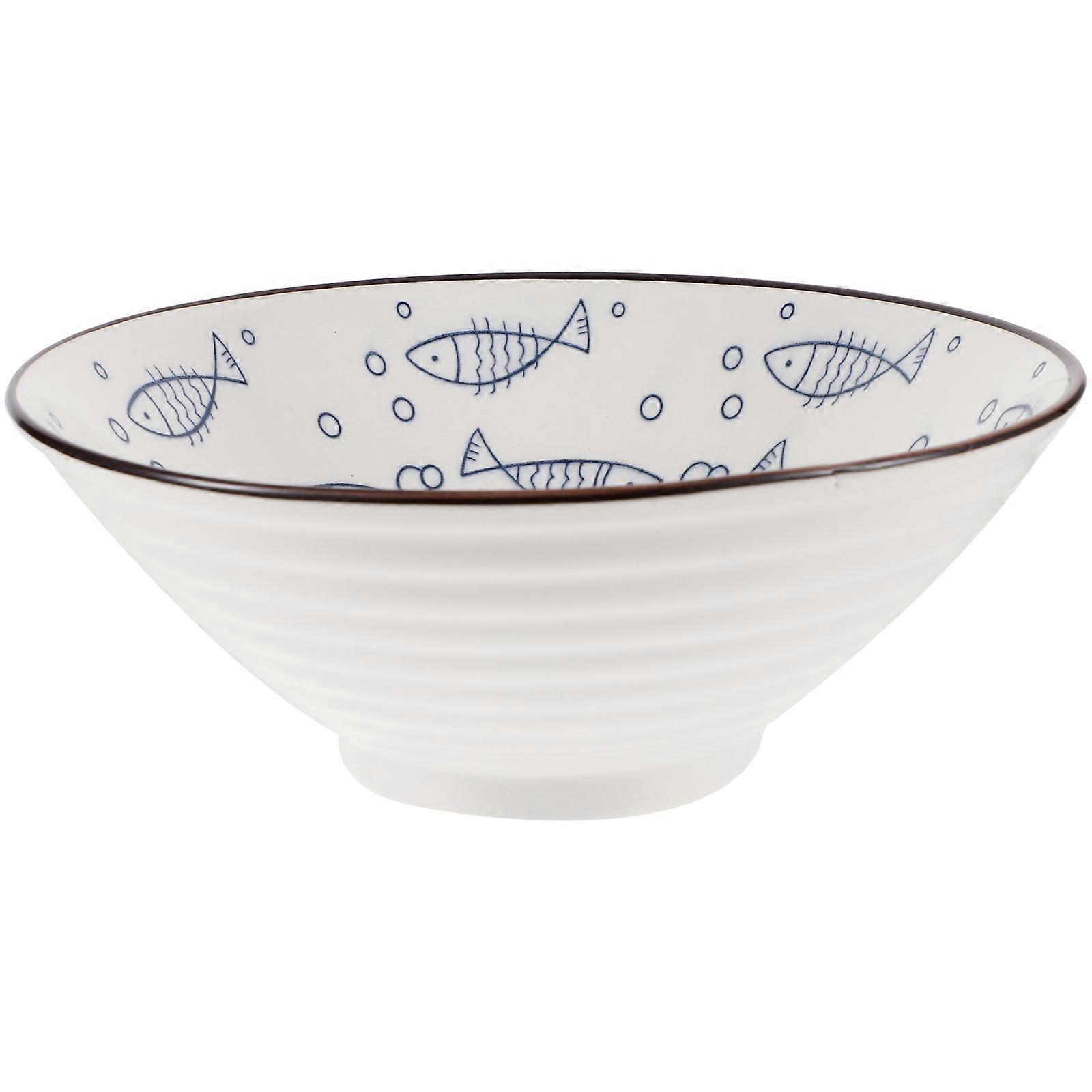 White Ceramic Bowl for Holding Snacks Simple Elegant Design with Large Capacity 8 Inch