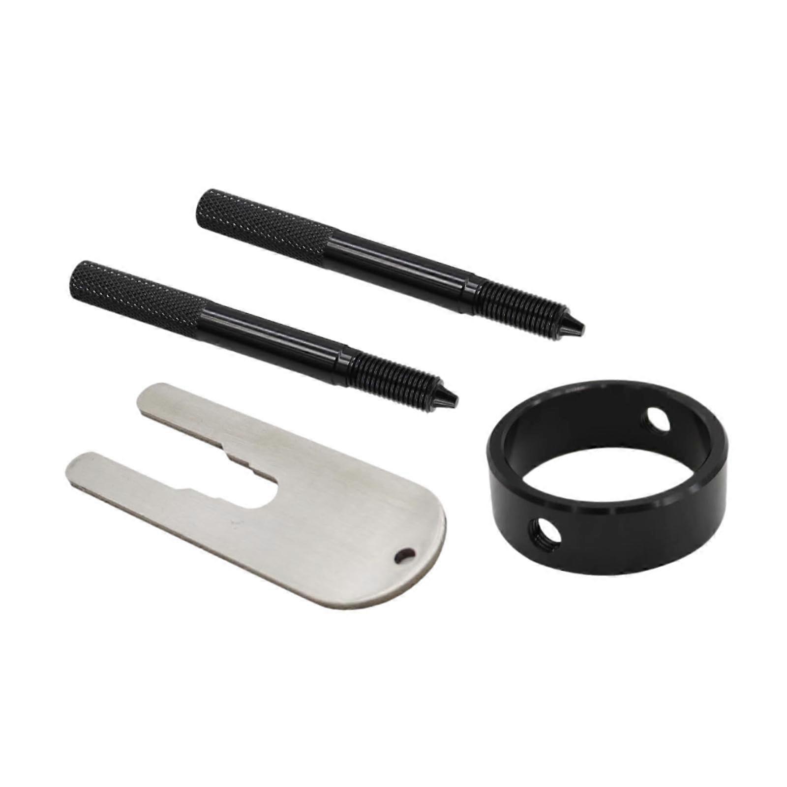Motorcycle Fork Spring Compressor 4-Piece Set Oil Level Tool For Road Bikes 50-1300cc