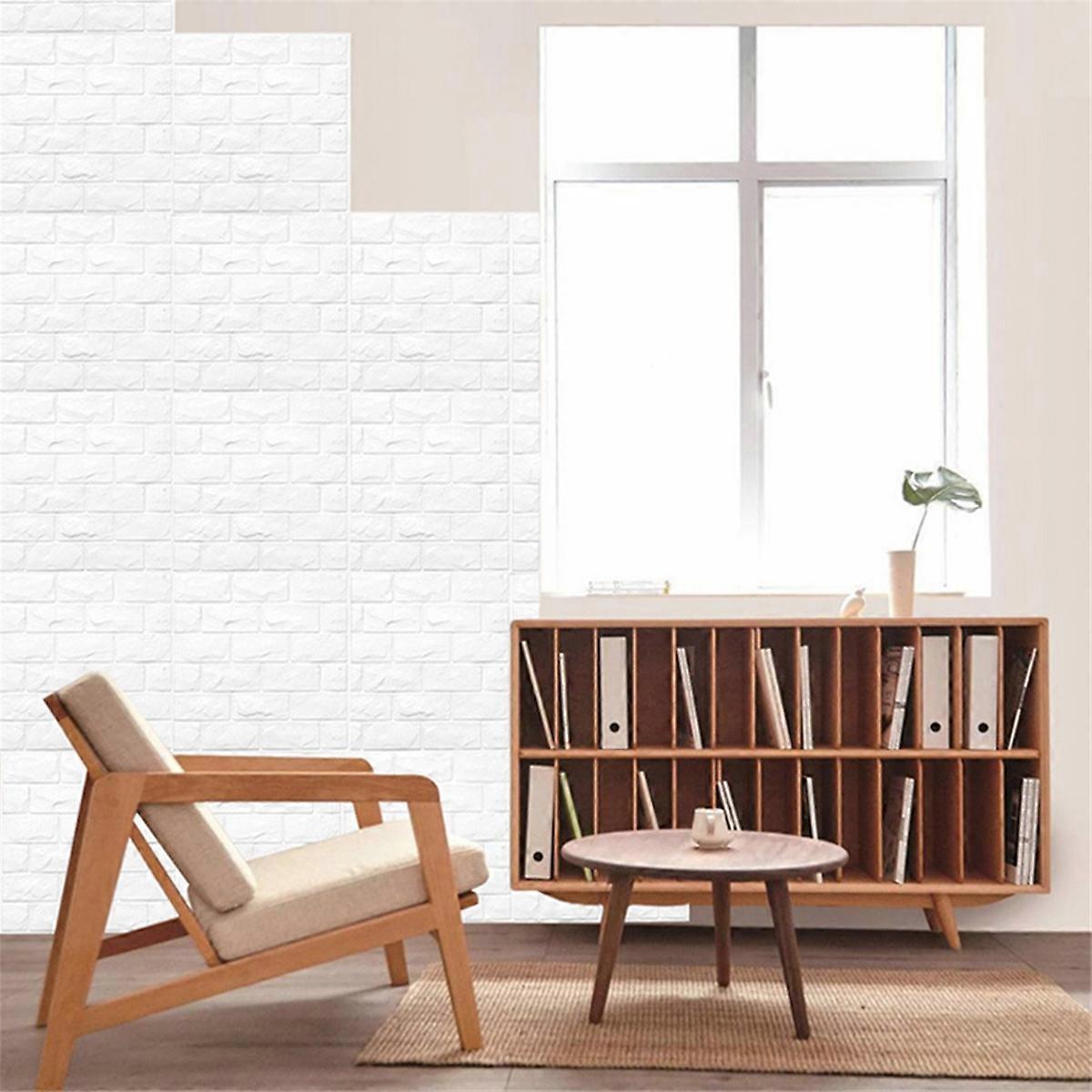 3D Wall Panels Peel and Stick Foam Brick Wallpaper Self Adhesive