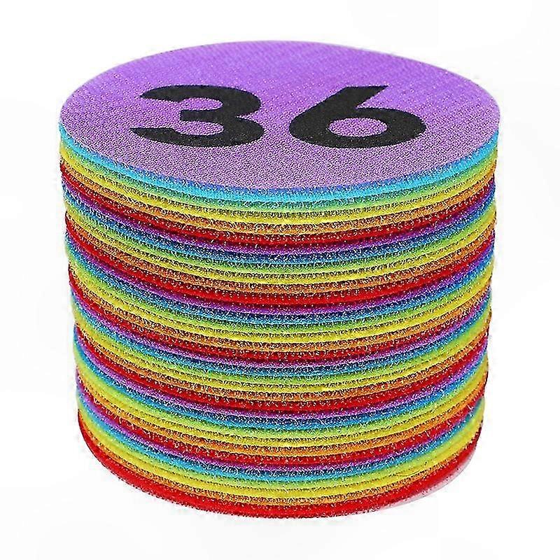 Numbered Markers 1-36 Classroom Floor Dots for Preschool Organization