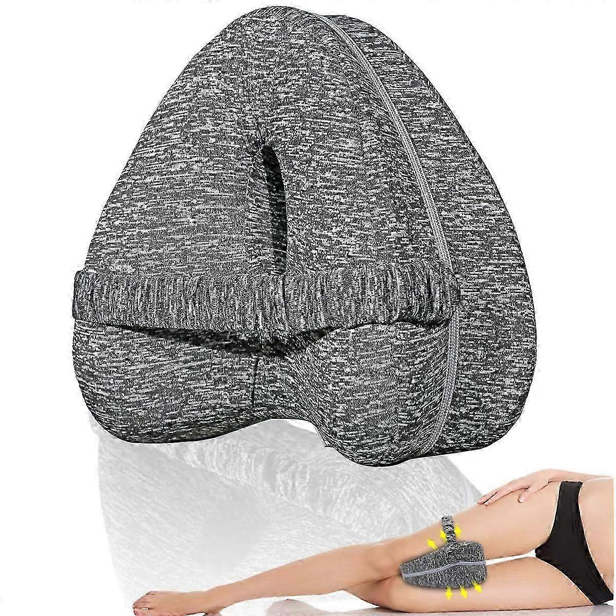 Orthopedic Knee Pillow with Elastic Strap - Comfort Cushion for Sleep Aid & Pain Relief while Sleeping