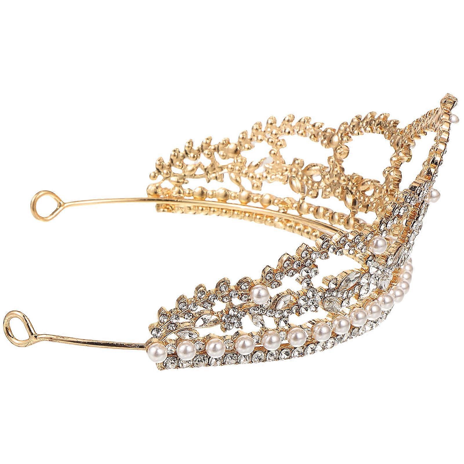 Elegant Bridal Crown with Rhinestone Headband 1 Set Handmade for Decoration